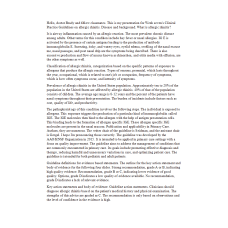 NR 576 Week 7 Assignment; Clinical Practice Guidelines Transcript on Allergic Rhinitis
