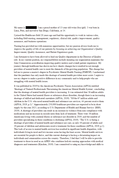 NR 606 Week 1 Discussion; Pediatric and Perinatal Mental Health
