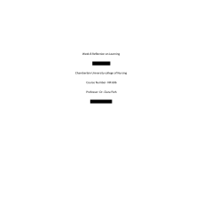 NR 606 Week 8 Reflection on Learning
