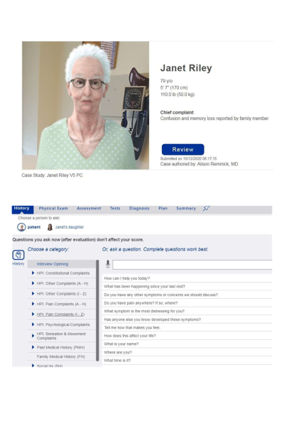 NR 601 Week 6 iHuman Case Janet Riley - Neuro