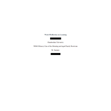 NR 601 Week 8 Assignment; Reflection on Learning