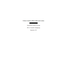 NR 715 Week 5 Assignment; Evidence Synthesis of Heart Failure Interventions