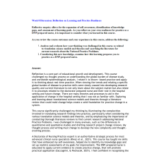 NR 715 Week 8 Discussion; Reflection on Learning and Practice Readiness