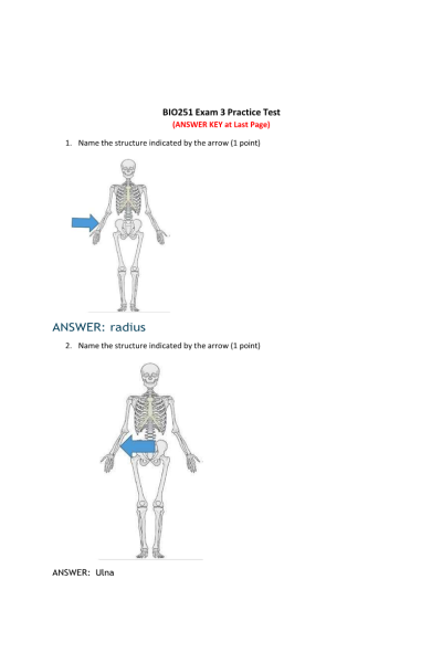BIOS 251 Exam 3 Practice Test