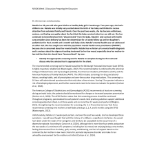 NR 606 Week 2 Discussion: Maternal Mental Health Disorders (MMHDs)