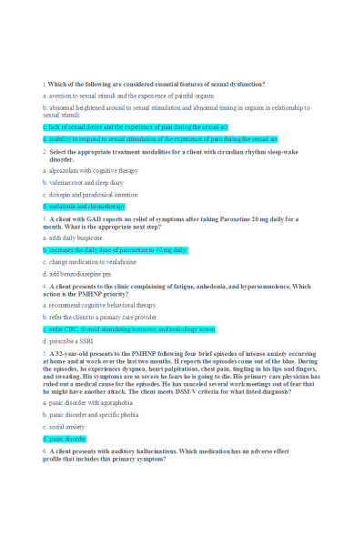 NR 606 Week 4 Midterm Exam - Only 23 Actual Exam Questions & Answers