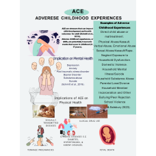 NR 606 Week 7 ACEs Poster Presentation Assignment; Adverse Childhood experiences (ACEs) and Trauma-informed Care Infographic