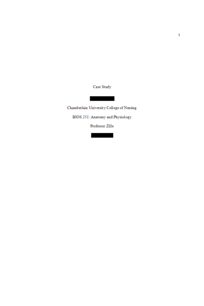BIOS 251 Week 5 Assignment; Case Study