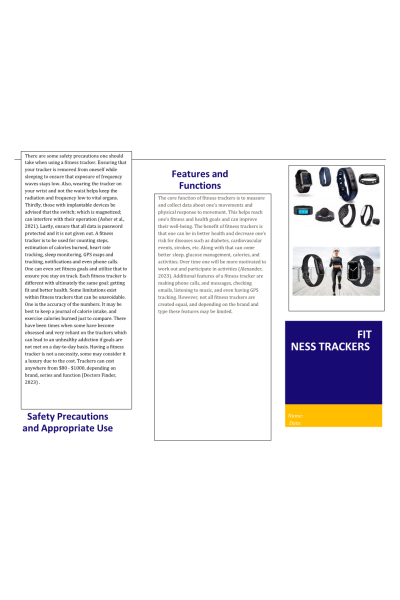 NR 361 Week 6 Assignment Part 3; Educating Clients on Wearable Technologies