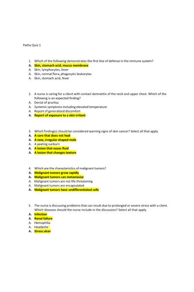 NR 283 Week 2 Quiz 1 (Chp 1, 20, 21, 26, 28) - 20 points