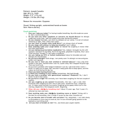 iHuman Notes for Patient; Joseph Camella
