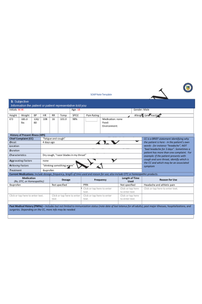 iHuman SOAP Note - Marvin F. Webter