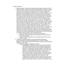 NR 606 Week 6 Case Study - Gender Dysphoria