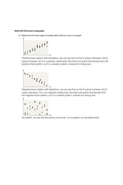 MATH 225 Week 8 Final Exam Study Guide