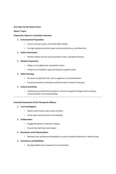 NR 548 Week 4 Exam Studyguide
