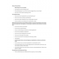 NR 548 Week 4 History of Present illness - Interview Questions