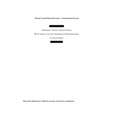 NR 602 Week 5 i-Human Virtual Patient Encounter - Gastrointestinal System (Part 2)