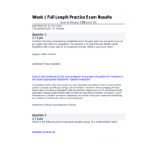 NR 667 Week 1 Full Length Practice Exam