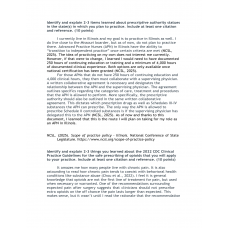 NR 667 Week 1 State-Specific Prescribing Laws and Regulations Quiz