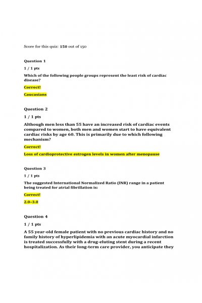 NR 667 Week 2 Full Length Practice Exam