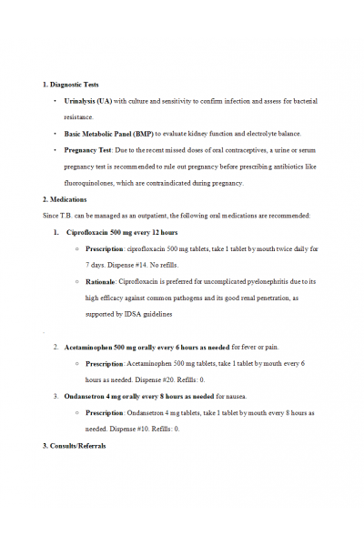 NR 667 Week 2 iHuman (GU) - Management plan