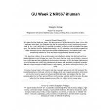 NR 667 Week 2 iHuman Case (GU)