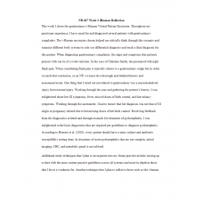 NR 667 Week 2 iHuman Reflection (GU)