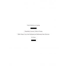 NR 602 Week 8 Reflection on Learning