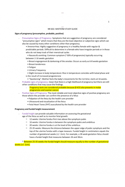 NR 602 Week 4 Midterm Study Guide Week 1 - 4
