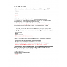 NR 606 Week 8 Final Exam