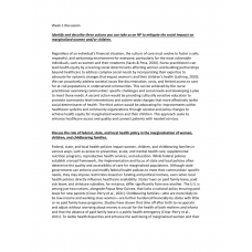 NR 602 Week 8 Assignment; Eportfolio Week 1 Discussion